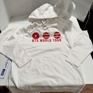 New World Tour BTS 2026 White Hoodie Size Medium Independent Trading Company
